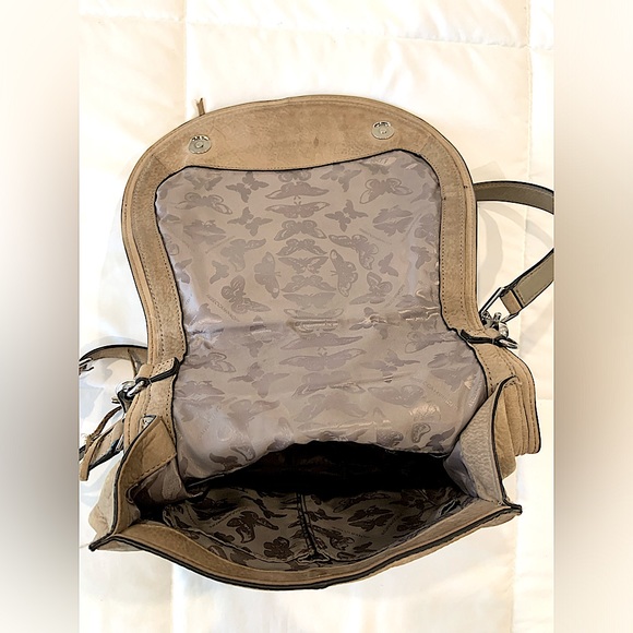 Rebecca Minkoff Suede Saddle Shoulder/Crossbody Bag - Picture 8 of 10